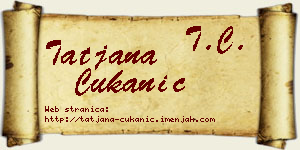 Tatjana Cukanić vizit kartica
